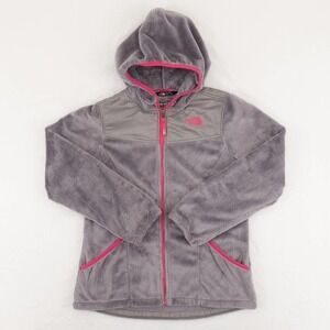 The North Face Fleece Hoodie Jacket Girl's Extra Large Silver